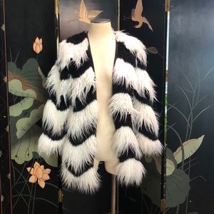 Faux Shag Fur Coat